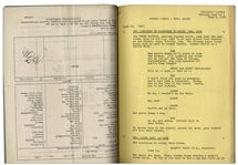 Moe Howard's 25pp. Script Dated May 1950 for The Stooges Film ''Don't Throw That Knife'', Working Title ''Noncensus Takers'' -- With Extra Page of Script Revisions & Call Sheet -- Very Good Plus